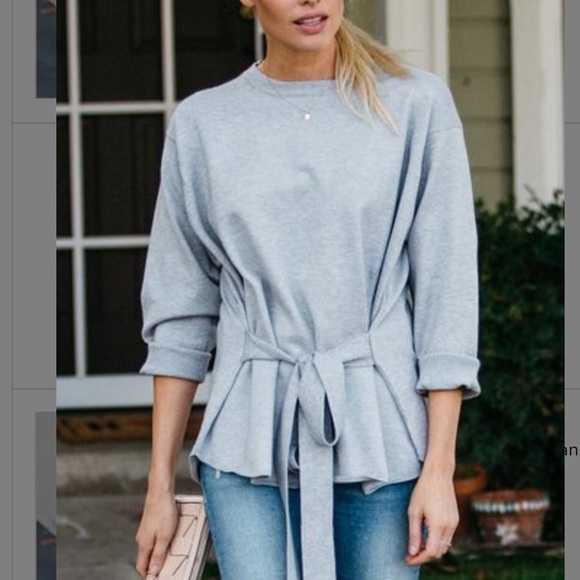 Atelier Jai | Sweaters | Newxl2xissa Gray Marble Sweater W Tie Waistnwt ...